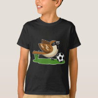 Lindo Pardal Desenho Animado Jogando Futebol