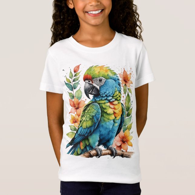 Camiseta Lindo pássaro papagaio-do-mar (Frente)