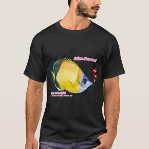 Camiseta Lindo peixe-borboleta recorte impressão