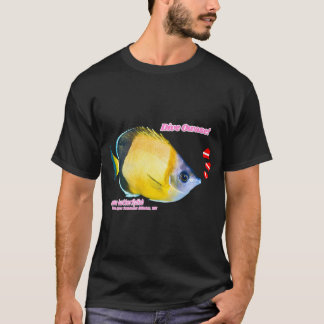 Camiseta Lindo peixe-borboleta recorte impressão