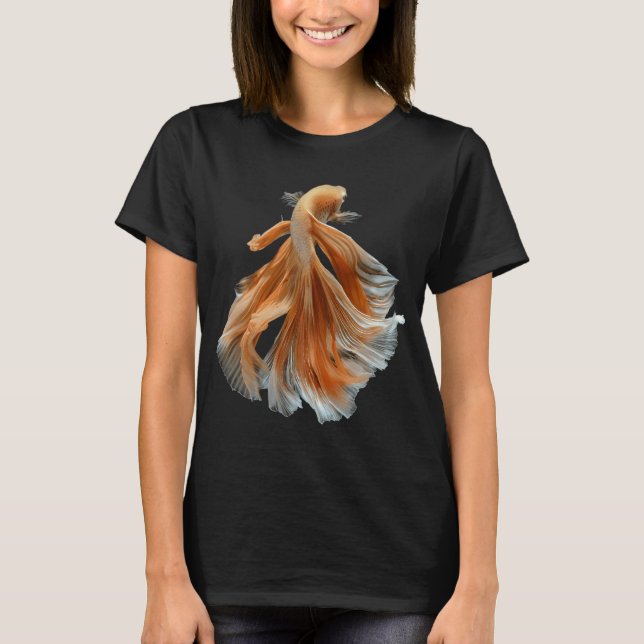 Camiseta Lindo peixe-de-combate siamês (Frente)