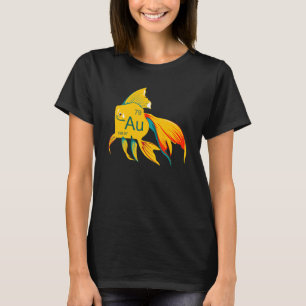 Camiseta Lindo Peixe Dourado Fluindo Ouro