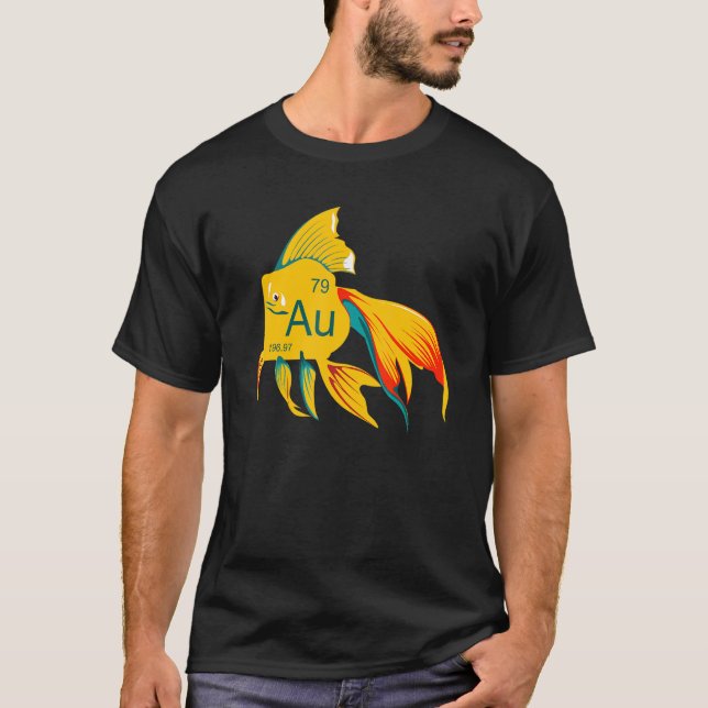 Camiseta Lindo Peixe Dourado Fluindo Ouro (Frente)