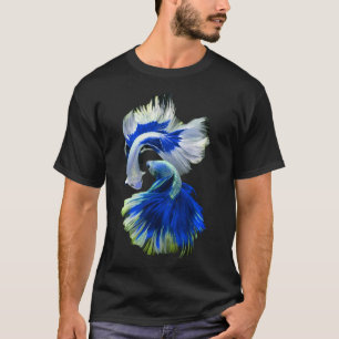 Camiseta Lindo peixe Guppy azul claro Guppies fancy tailand