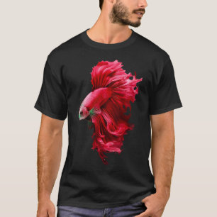 Camiseta Lindo peixe Guppy vinho vermelho Guppies fancy tai