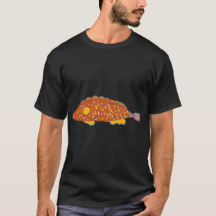 Camiseta Lindo peixe laranja com fundo azul