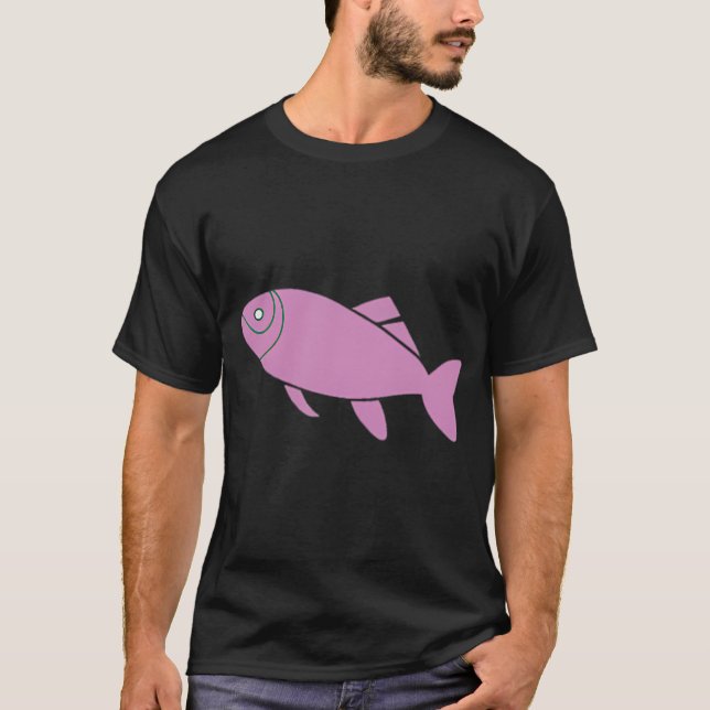 Camiseta Lindo Peixe Rosa Pequeno (Frente)