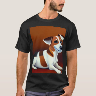 Camiseta Lindo personagem de desenho animado Jack Russel pi