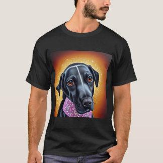 Camiseta Lindo personagem de desenho animado Retriever dour