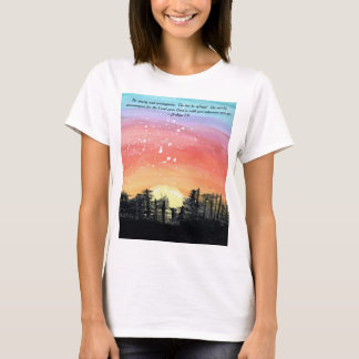 Camiseta Lindo pôr do sol com verso de Joshua