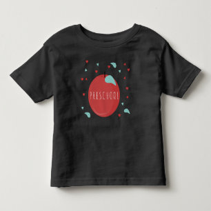 Camiseta Lindo pré-escolar volta às aulas Maçã