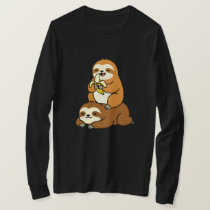 Camiseta Lindo Preguiça Comendo Banana no Preguiça Preguiço