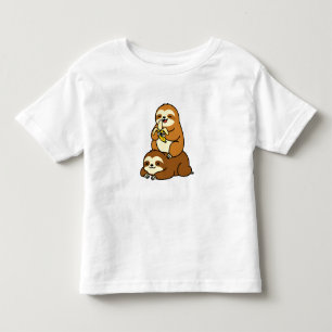 Camiseta Lindo Preguiça Comendo Banana no Preguiçoso Engraç