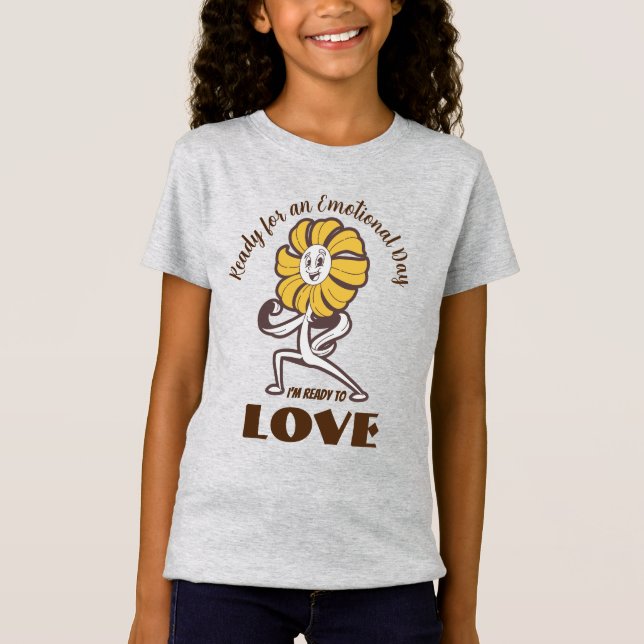 Camiseta Lindo Pronto Para AMAR Marrons e Amarelo (Frente)