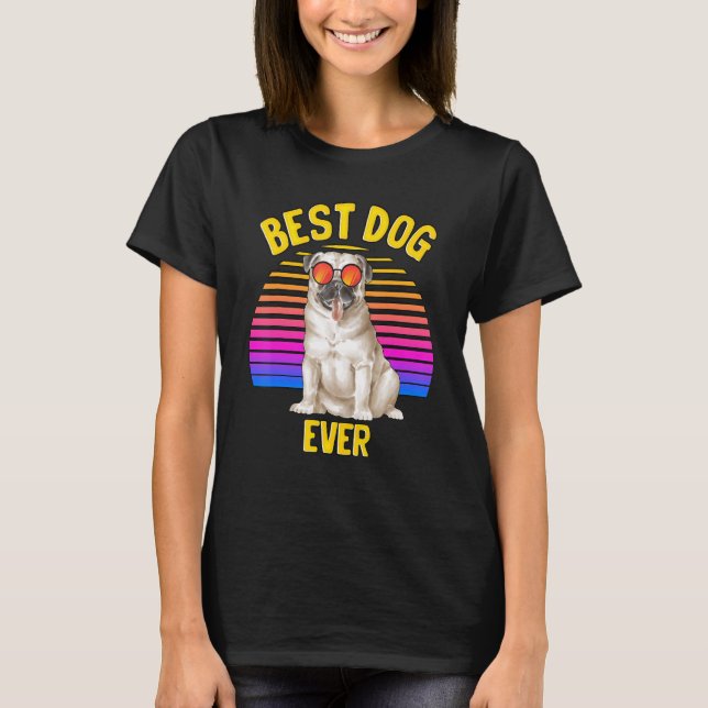 Camiseta Lindo Pug Melhor Cachorro Filhote (Frente)