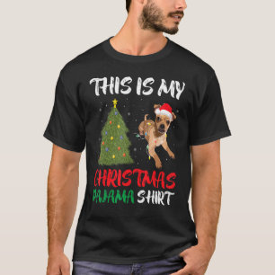 Camiseta Lindo Pug Mistura de Chihuahua Este é o Meu Pijama