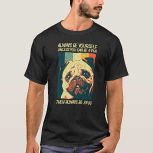 Camiseta Lindo Pug Para Homens Mulheres Pet Cão Cachorrinho
