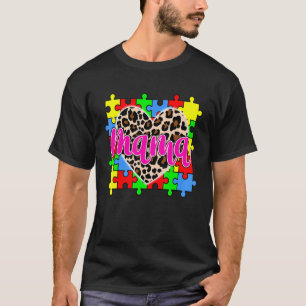 Camiseta Lindo quebra-cabeça do espectro de autismo coração