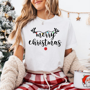 Camiseta Lindo Rena de Natal Alegre