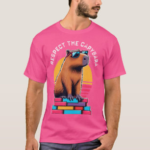 Camiseta Lindo Respeite os Amantes de Capivaras Engraçado C