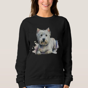 Camiseta Lindo Retrato de Westie em Aquarela