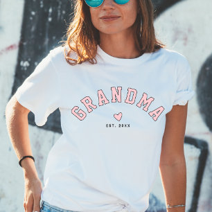 Camiseta Lindo Rosa Desvanecido Colegial Avó Ano Personaliz