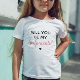 Camiseta Lindo Rosa Menina Você Será Meu Padrinho