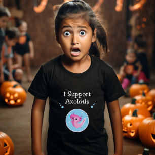 Camiseta Lindo Roxo Eu Apoio Axolotes Cor Escura