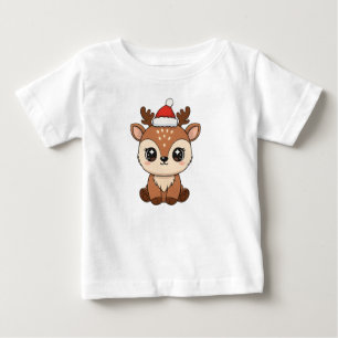 Camiseta Lindo Santa Bebê Cervo