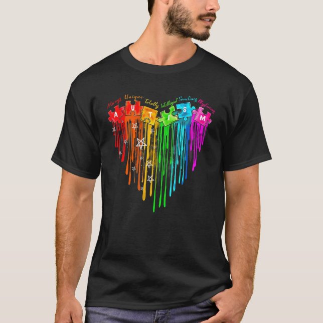 Camiseta Lindo Sempre Único Totalmente Mês de Conscientizaç (Frente)