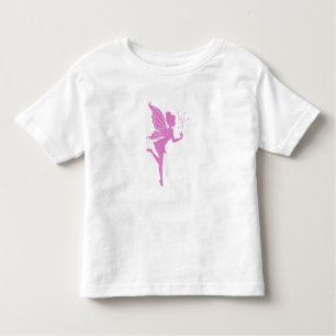 Camiseta Lindo silhueta de fadas de menina