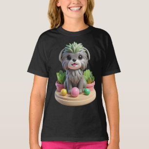 Camiseta Lindo Suculento Affenpinscher Cachorro Macaco Ci