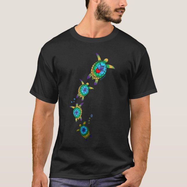 Camiseta Lindo Tartarugas Tropicais (Frente)