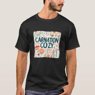 Camiseta Lindo Traje de Cravo para Amantes de Flores Silves