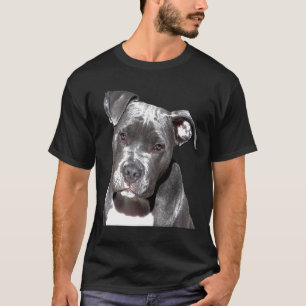Camiseta Lindo Triste Engraçado Amigável Pitbull Cachorro N