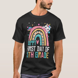 Camiseta Lindo Unicórnio Arco-Íris Primeiro Dia Da Quinta S