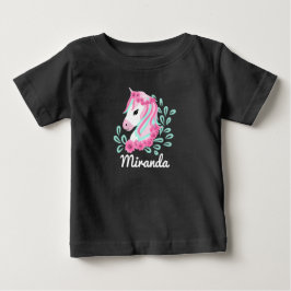 Camiseta Lindo Unicórnio mágico com nome personalizável