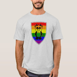 Camiseta Lindo urso panda gay na bandeira do arco-íris