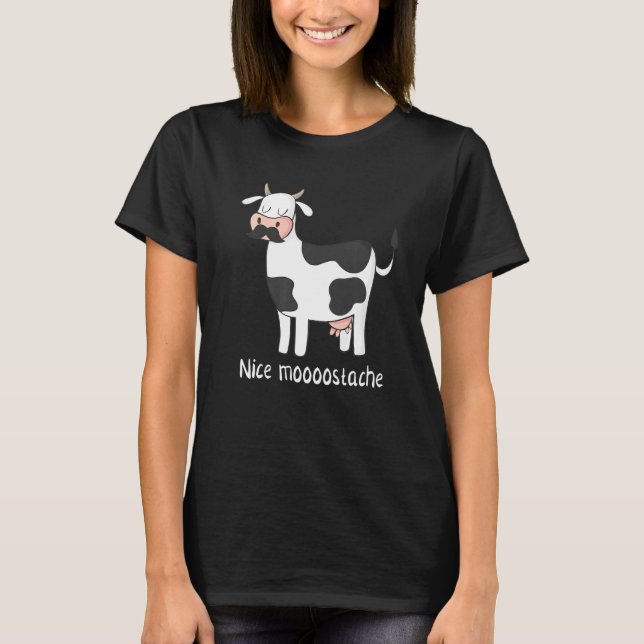 Camiseta Lindo Vaca Bigode Com Bigode (Frente)