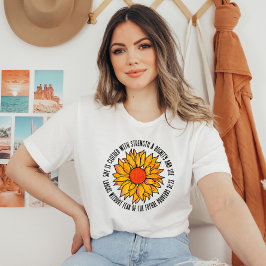 Camiseta Lindo versículo bíblico de girassol Provérbios 31