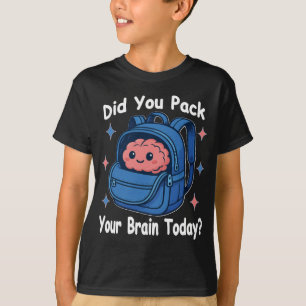 Camiseta Lindo “Você Embala Seu Cérebro Hoje?” Trocadilho d
