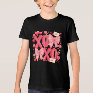 Camiseta Lindo XOXO Arcos de Valente Corações Rosa Coquette