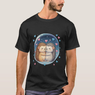 Camiseta Lindoouriço Abraçador em Arte Kawaii de Bolha Este