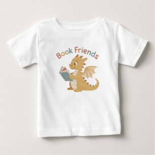 Camiseta Lindos Amigos do Livro Dragãozinho Lendo