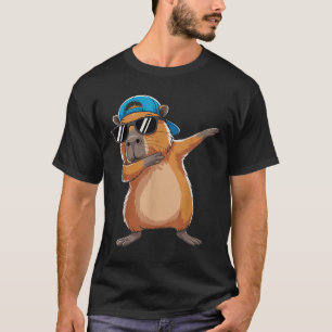 Camiseta Lindos Capivaras Fazendo Dab Meninos Homens Crianç