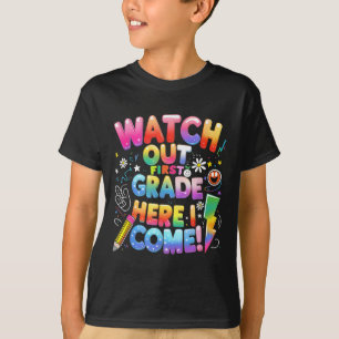 Camiseta Lindos Cuidado Primeiro Ano Aqui Vou Eu 1º Ano T