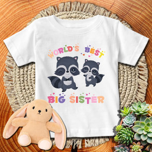 Camiseta Lindos Guaxinins 🦝 Melhor Irmã Mais Velha do Mund