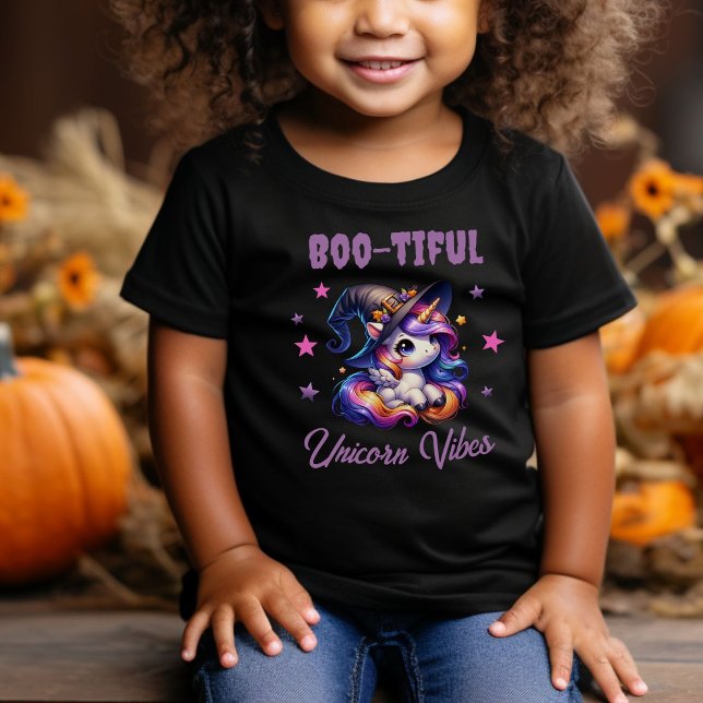 Camiseta Lindos Meninas de Halloween Unicórnio Divertido Vi (Criador carregado)