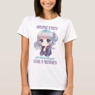 Camiseta lindos olhos de anime