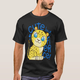 Camiseta Lindos Pequenos Leões Kids Gato Fofo Mas Feroz